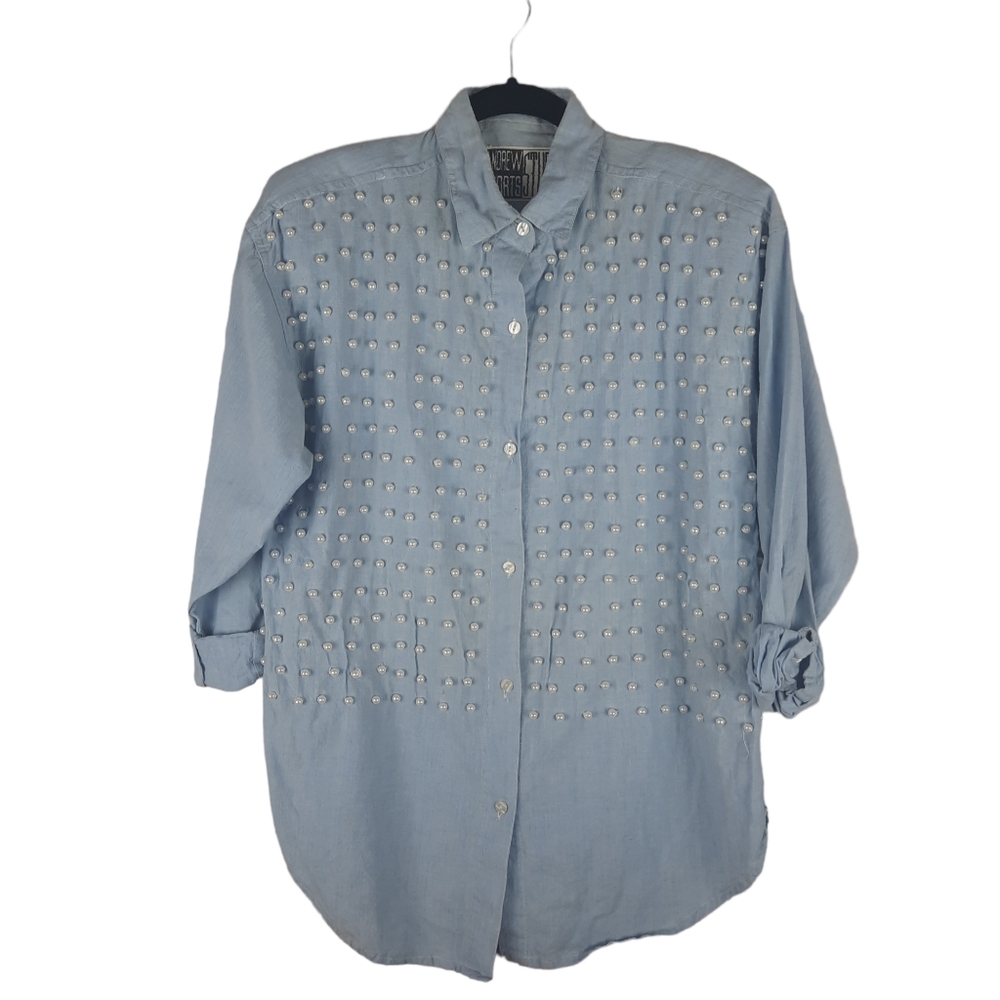 Andrew Sports Studio Vintage Embellished Button Down
